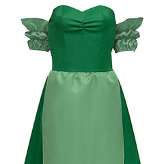 La Belle et la Bête Claudette Robe Verte Cosplay Costume
