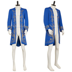 La Belle et la Bête Prince Veste Bleue Cosplay Costume