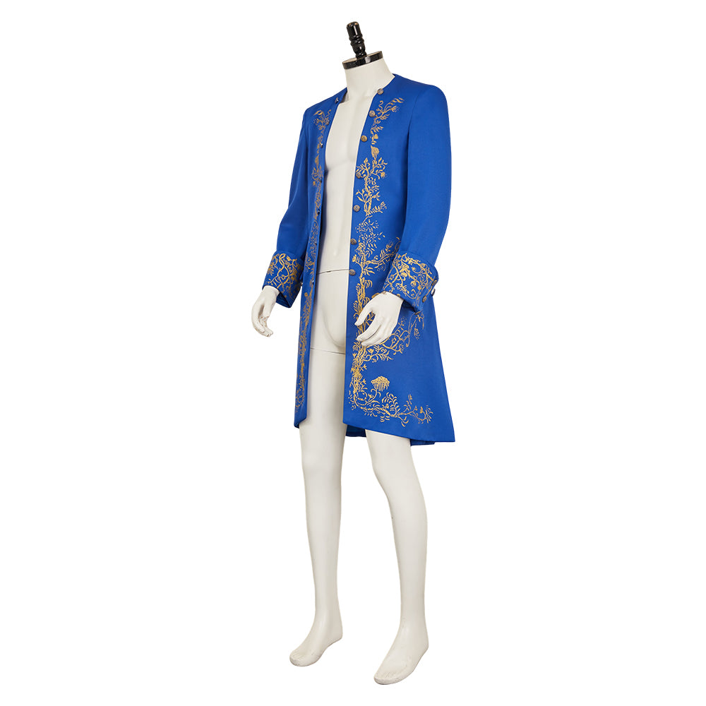 La Belle et la Bête Prince Veste Bleue Cosplay Costume