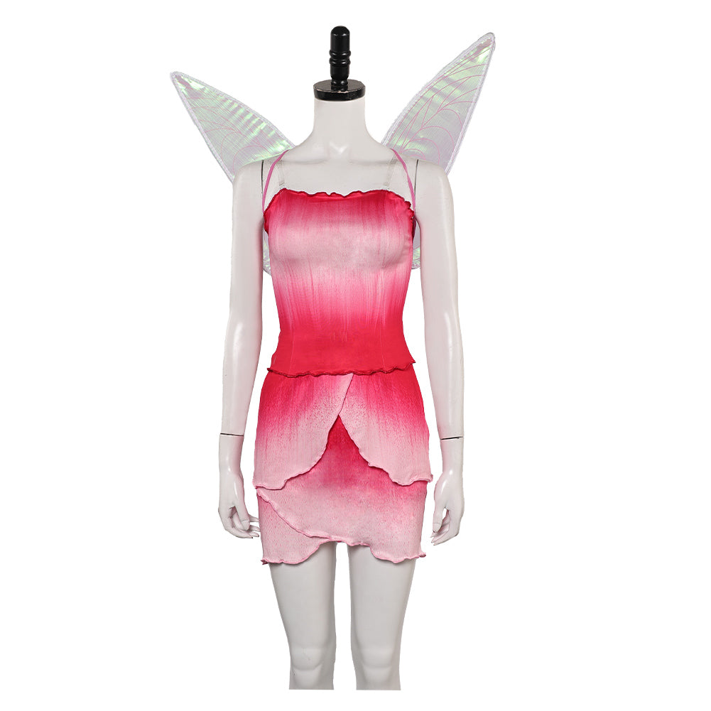 La Fée Clochette Rosélia Tenue Rose Cosplay Costume