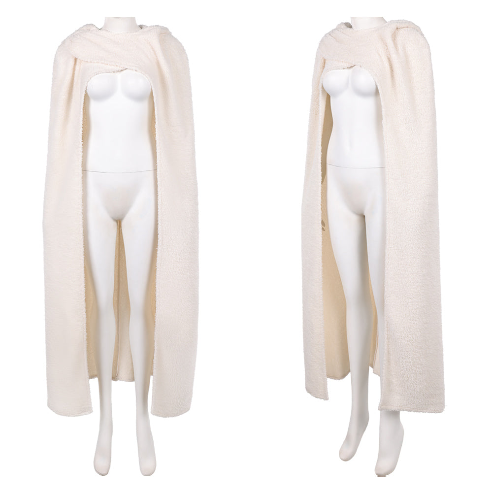 La Guerre des Étoiles Padme Amidala Naberrie Cape Blanche à Capuche Cosplay Costume