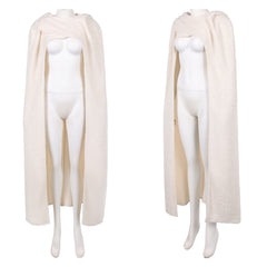 La Guerre des Étoiles Padme Amidala Naberrie Cape Blanche à Capuche Cosplay Costume