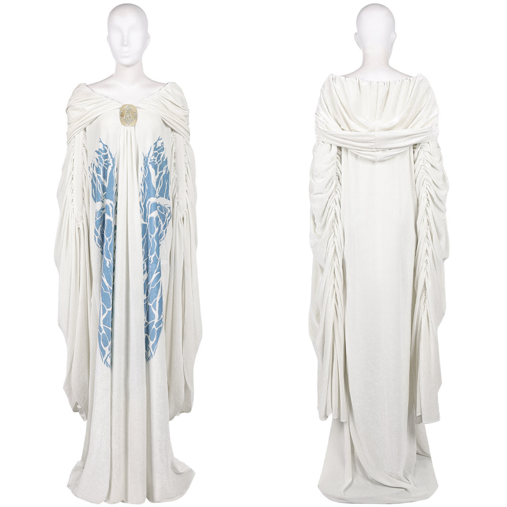 La Guerre des Étoiles Padme Amidala Naberrie Cape Blanche Cosplay Costume