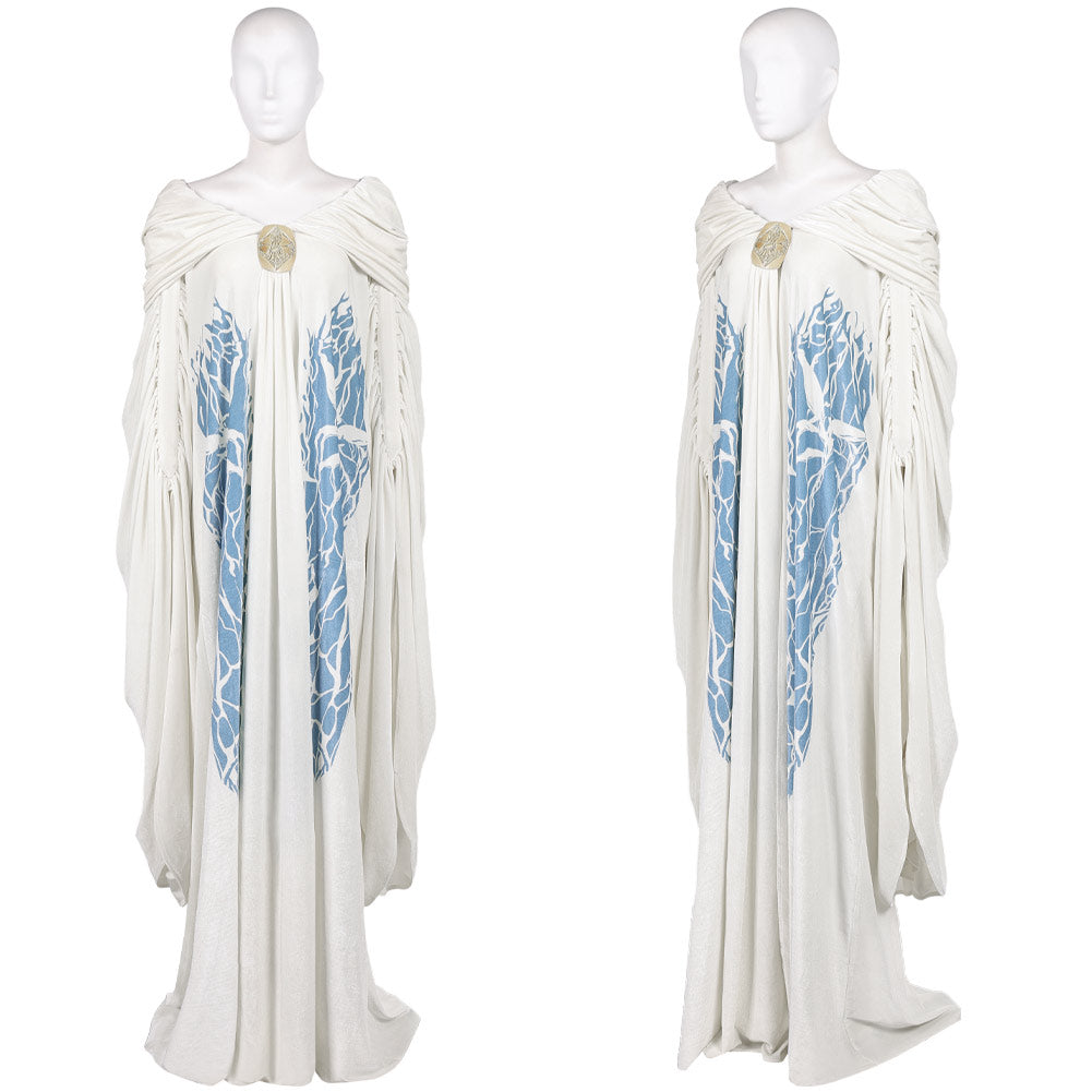 La Guerre des Étoiles Padme Amidala Naberrie Cape Blanche Cosplay Costume