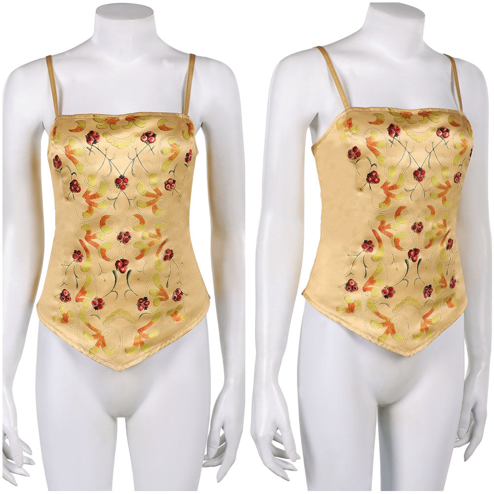La Guerre des Étoiles Padme Amidala Naberrie Corset Jaune Cosplay Costume