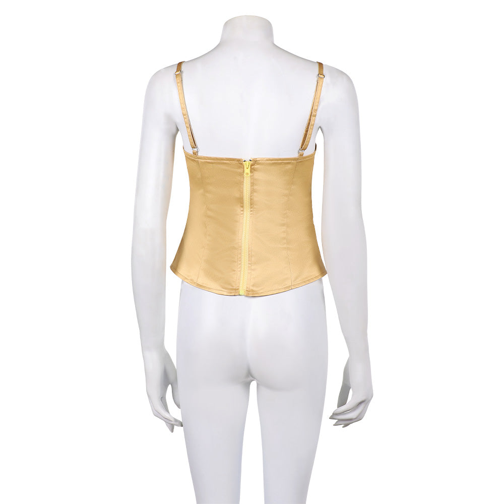 La Guerre des Étoiles Padme Amidala Naberrie Corset Jaune Cosplay Costume