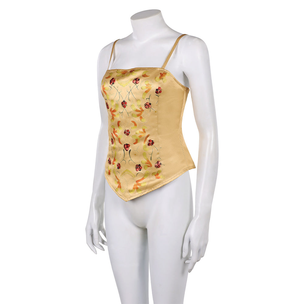 La Guerre des Étoiles Padme Amidala Naberrie Corset Jaune Cosplay Costume