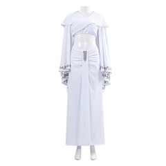 La Guerre des Étoiles Padme Amidala Naberrie Robe Blanche Cosplay Costume