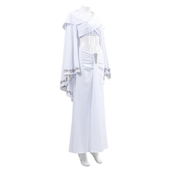 La Guerre des Étoiles Padme Amidala Naberrie Robe Blanche Cosplay Costume