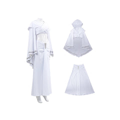 La Guerre des Étoiles Padme Amidala Naberrie Robe Blanche Cosplay Costume