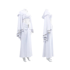 La Guerre des Étoiles Padme Amidala Naberrie Robe Blanche Cosplay Costume