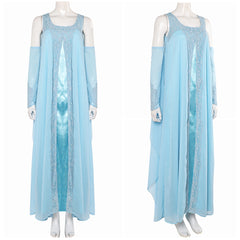 La Guerre des Étoiles Padme Amidala Naberrie Robe Bleue Cosplay Costume