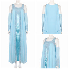 La Guerre des Étoiles Padme Amidala Naberrie Robe Bleue Cosplay Costume