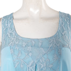 La Guerre des Étoiles Padme Amidala Naberrie Robe Bleue Cosplay Costume