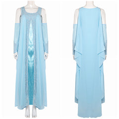 La Guerre des Étoiles Padme Amidala Naberrie Robe Bleue Cosplay Costume