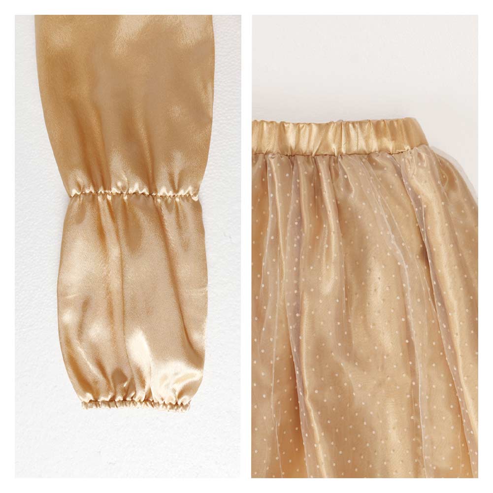 La Guerre des Étoiles Padme Amidala Naberrie Robe Jaune Cosplay Costume