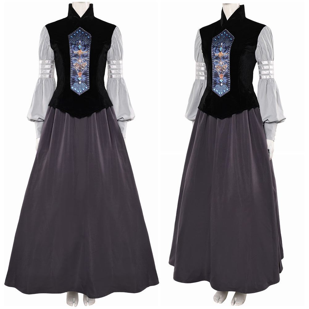 La Guerre des Étoiles Padme Amidala Naberrie Robe Noire Cosplay Costume