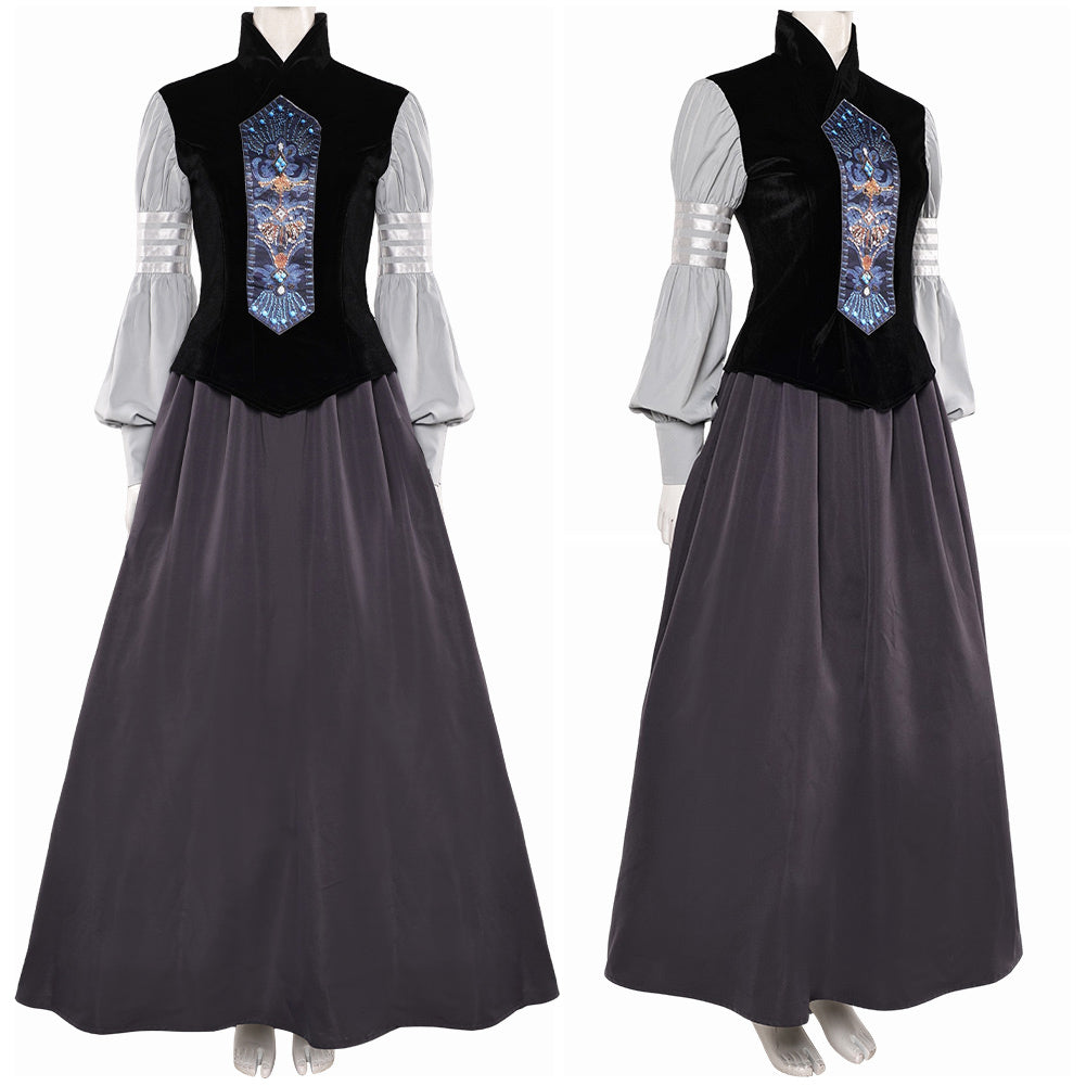 La Guerre des Étoiles Padme Amidala Naberrie Robe Noire Cosplay Costume