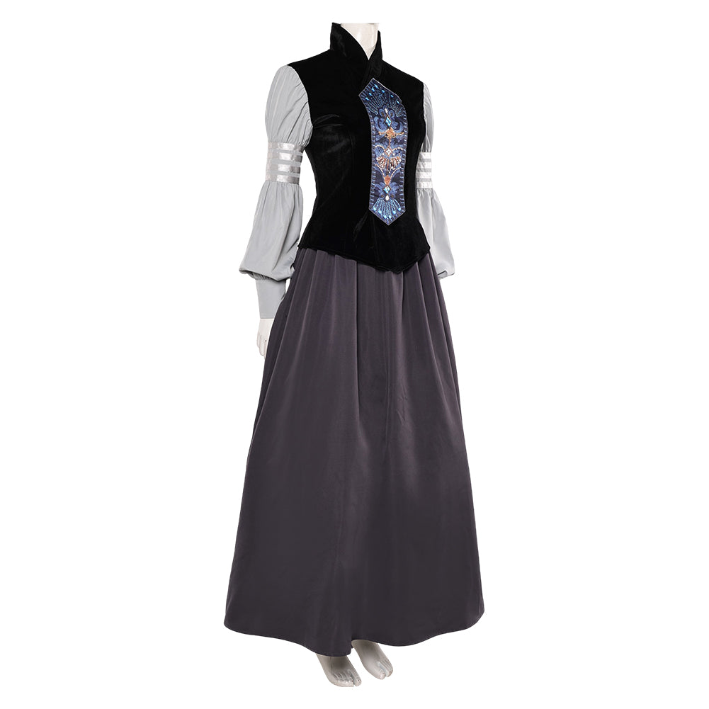 La Guerre des Étoiles Padme Amidala Naberrie Robe Noire Cosplay Costume