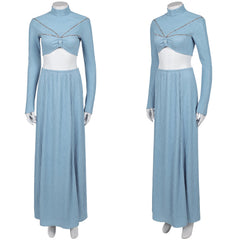 La Guerre des Étoiles Padme Amidala Naberrie Tenue Bleue Cosplay Costume