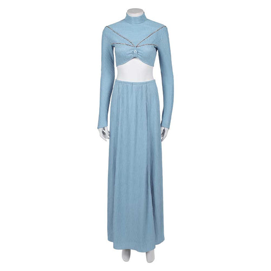La Guerre des Étoiles Padme Amidala Naberrie Tenue Bleue Cosplay Costume