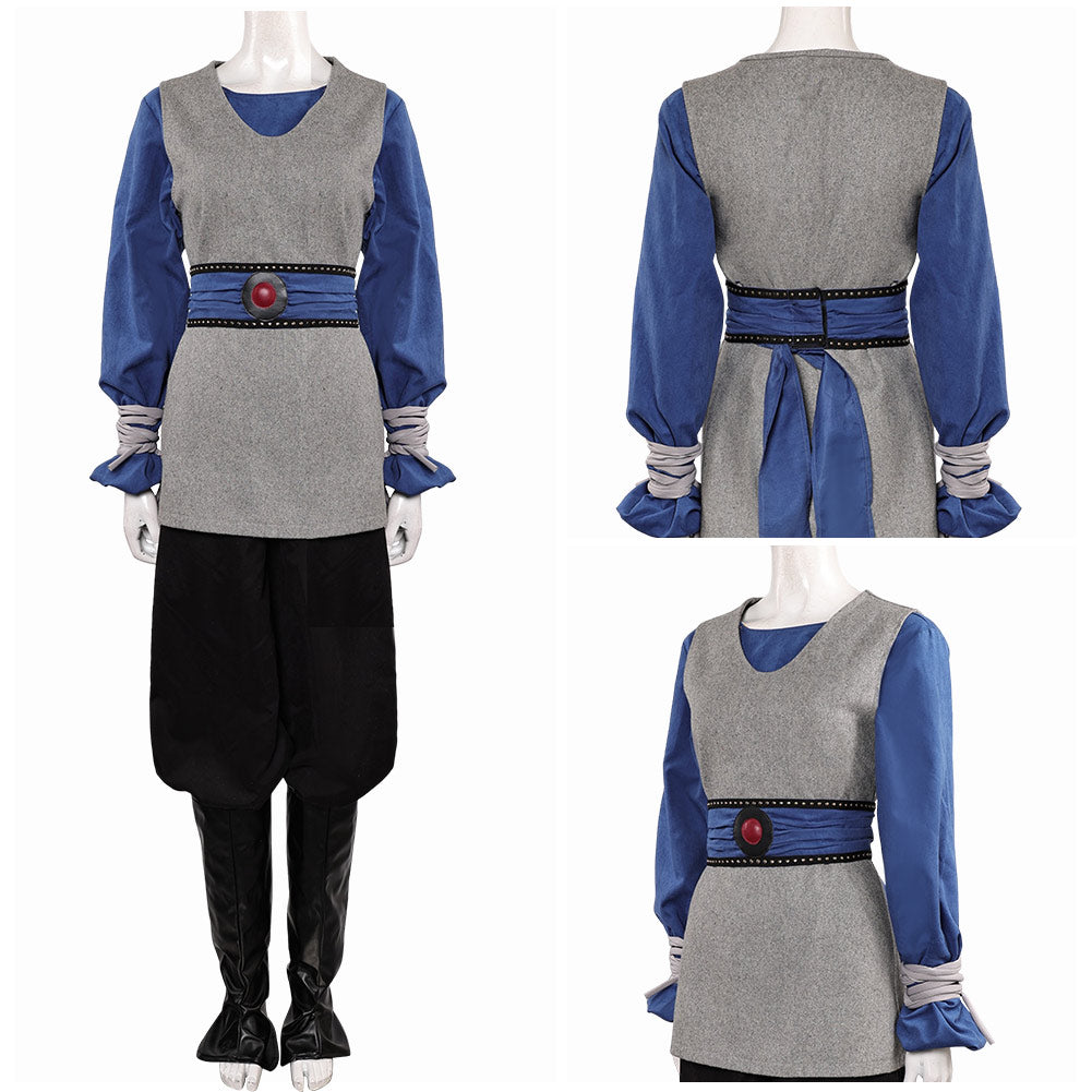 La Guerre des Étoiles Padme Amidala Naberrie Tenue Grise et Bleue Cosplay Costume