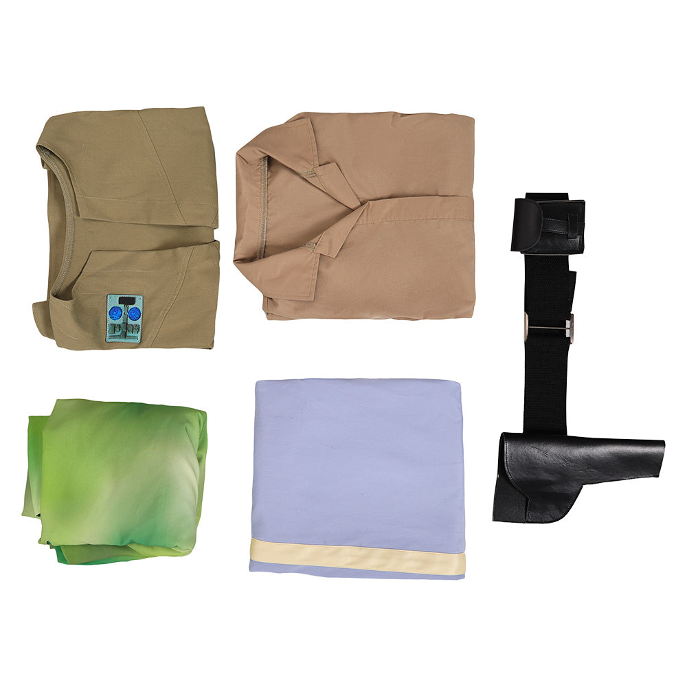 La Guerre des Étoiles Princess Leia Tenue de Cape Camouflage Verte Cosplay Costume