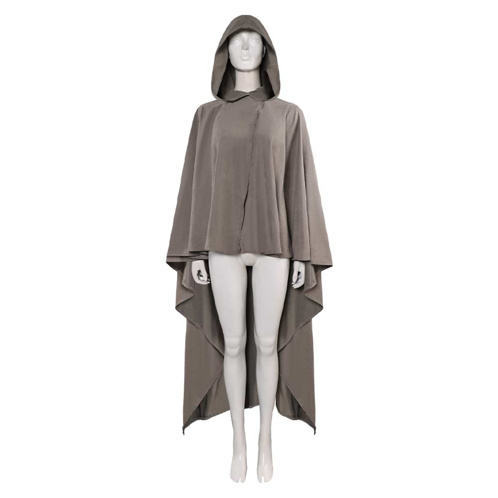 La Guerre des Étoiles Rey Cape Grise Cosplay Costume