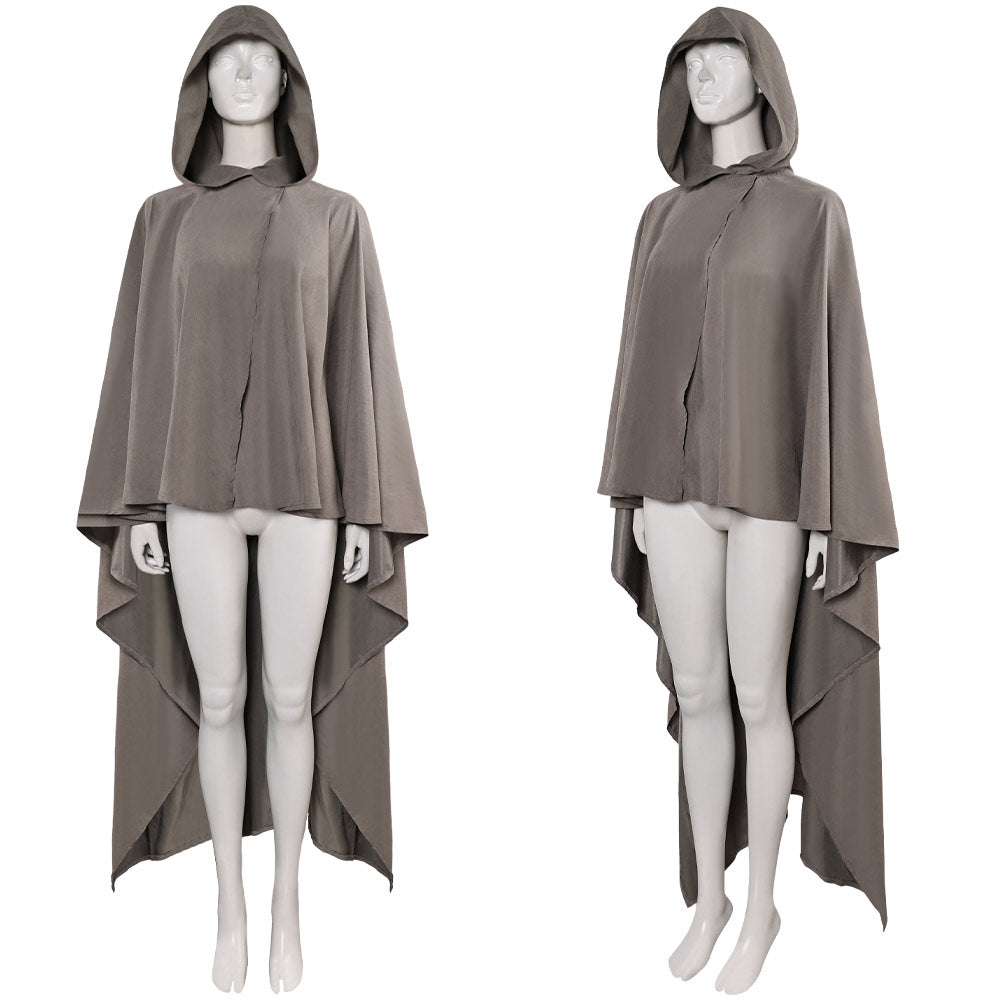 La Guerre des Étoiles Rey Cape Grise Cosplay Costume