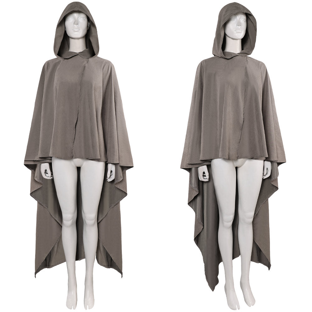 La Guerre des Étoiles Rey Cape Grise Cosplay Costume