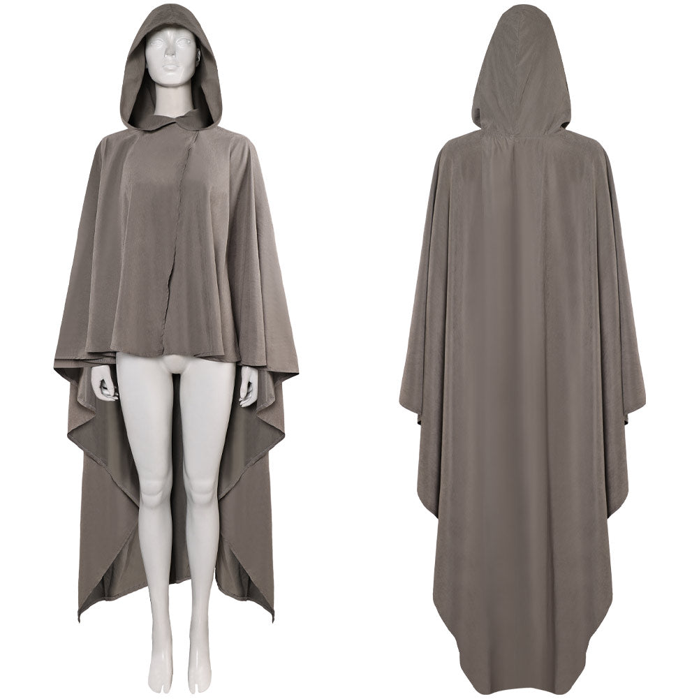 La Guerre des Étoiles Rey Cape Grise Cosplay Costume