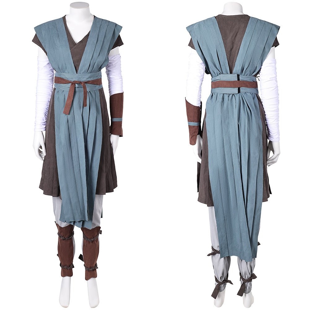 La Guerre des Étoiles Rey Tenue Grise de Combat Cosplay Costume