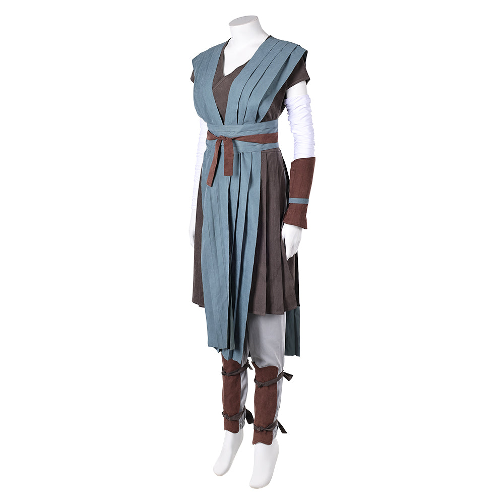 La Guerre des Étoiles Rey Tenue Grise de Combat Cosplay Costume