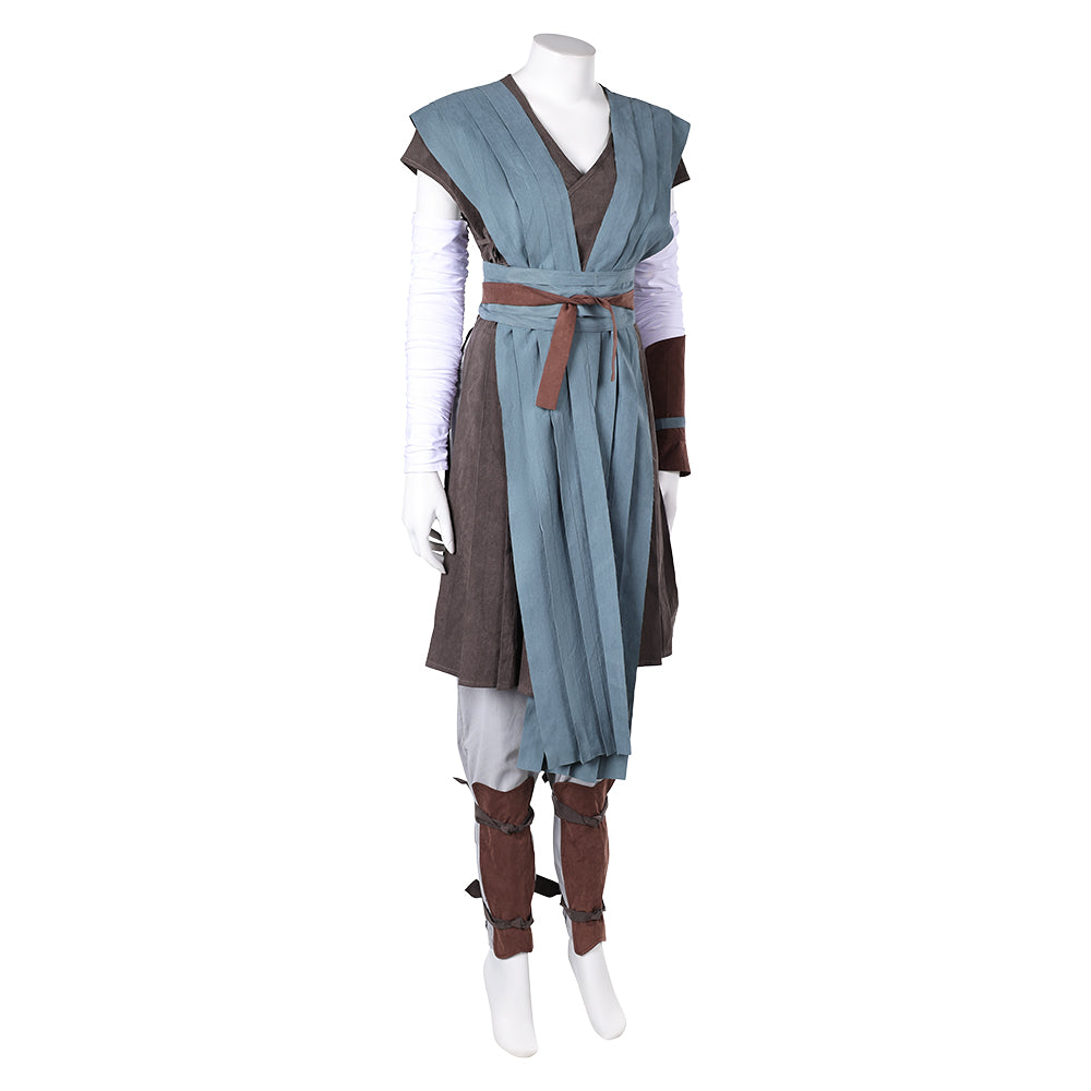 La Guerre des Étoiles Rey Tenue Grise de Combat Cosplay Costume