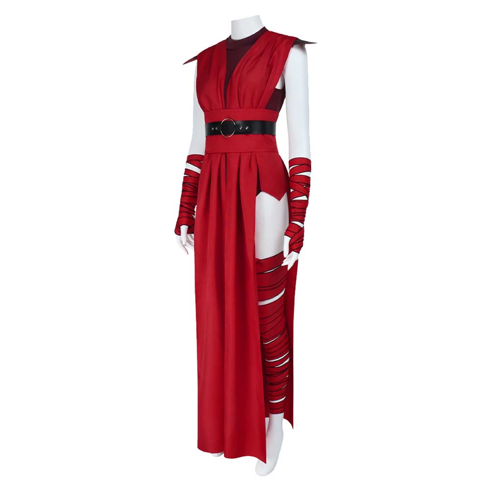La Guerre des Étoiles Sœurs de La Nuit Merrin Tenue Rouge Cosplay Costume