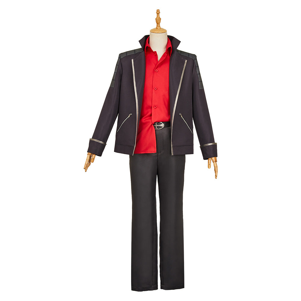LAZARUS(2025) Axel Tenue Noire et Rouge Cosplay Costume