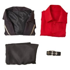 LAZARUS(2025) Axel Tenue Noire et Rouge Cosplay Costume