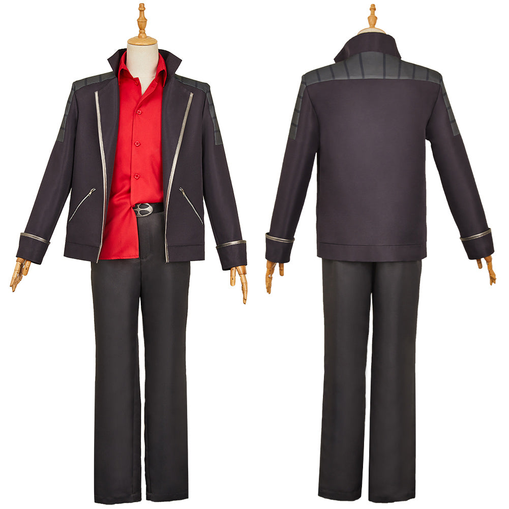LAZARUS(2025) Axel Tenue Noire et Rouge Cosplay Costume