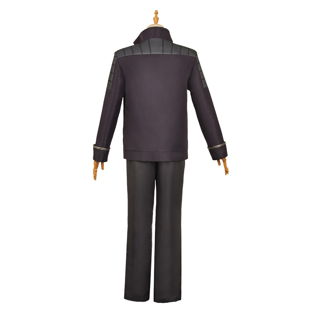 LAZARUS(2025) Axel Tenue Noire et Rouge Cosplay Costume