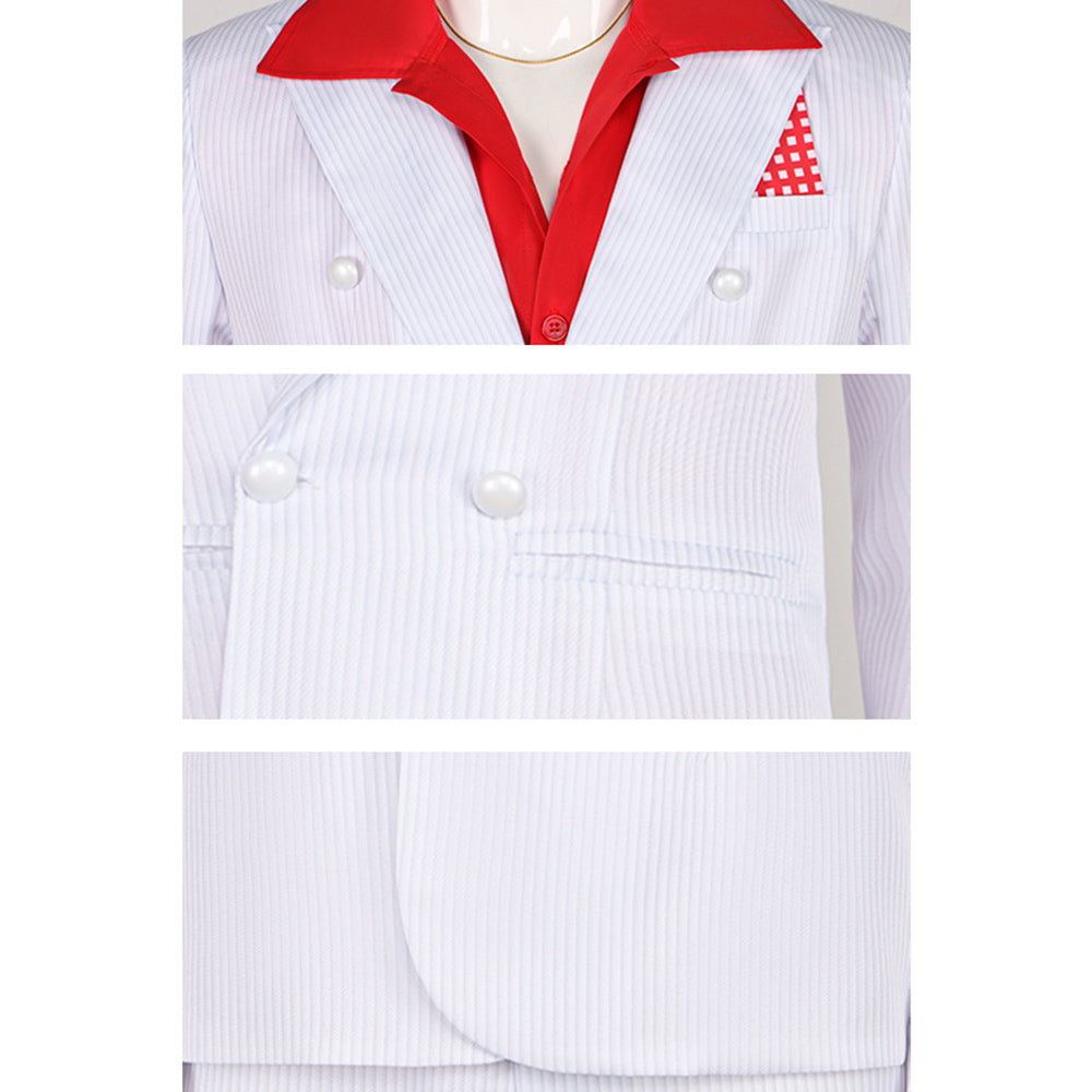 Le Balafré 1983 Al Pacino Tenue Blanche et Rouge Cosplay Costume