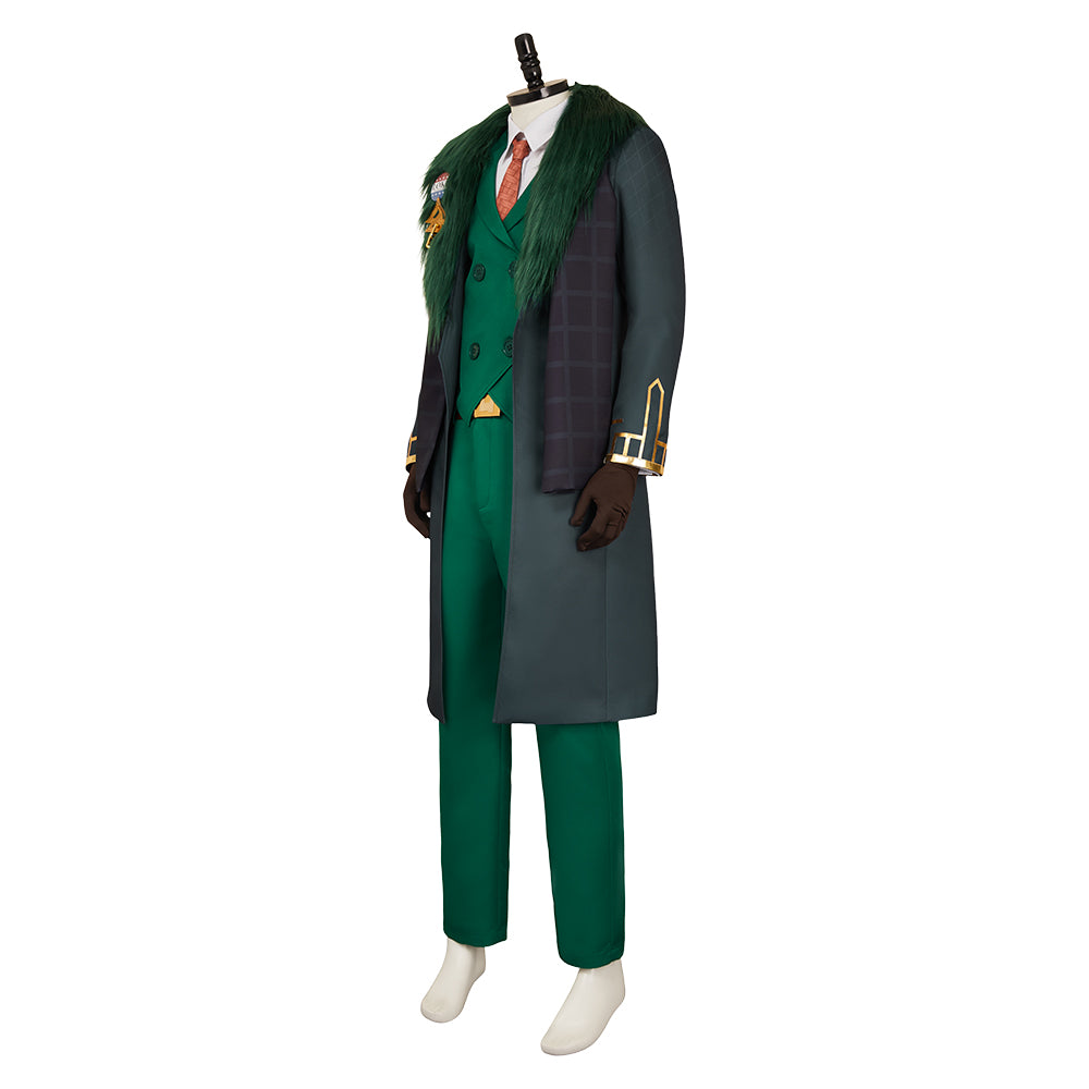 Loki Président Tenue Verte Cosplay Costume
