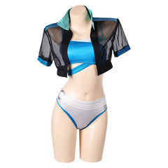 Luna Snow Maillot de Bain Bikini+Couvre-up Cosplay Costume