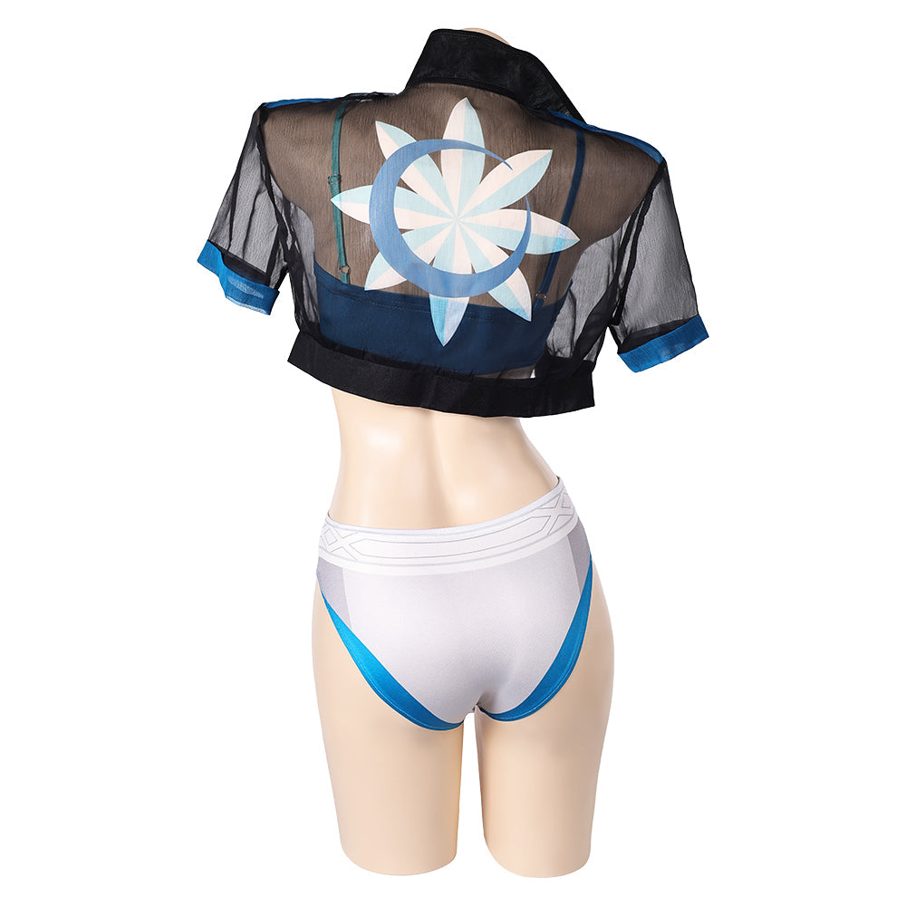 Luna Snow Maillot de Bain Bikini+Couvre-up Cosplay Costume