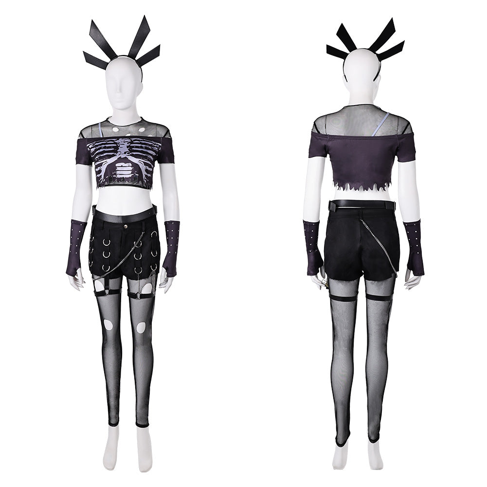 Magik Tenue Noire Punk Cosplay Costume