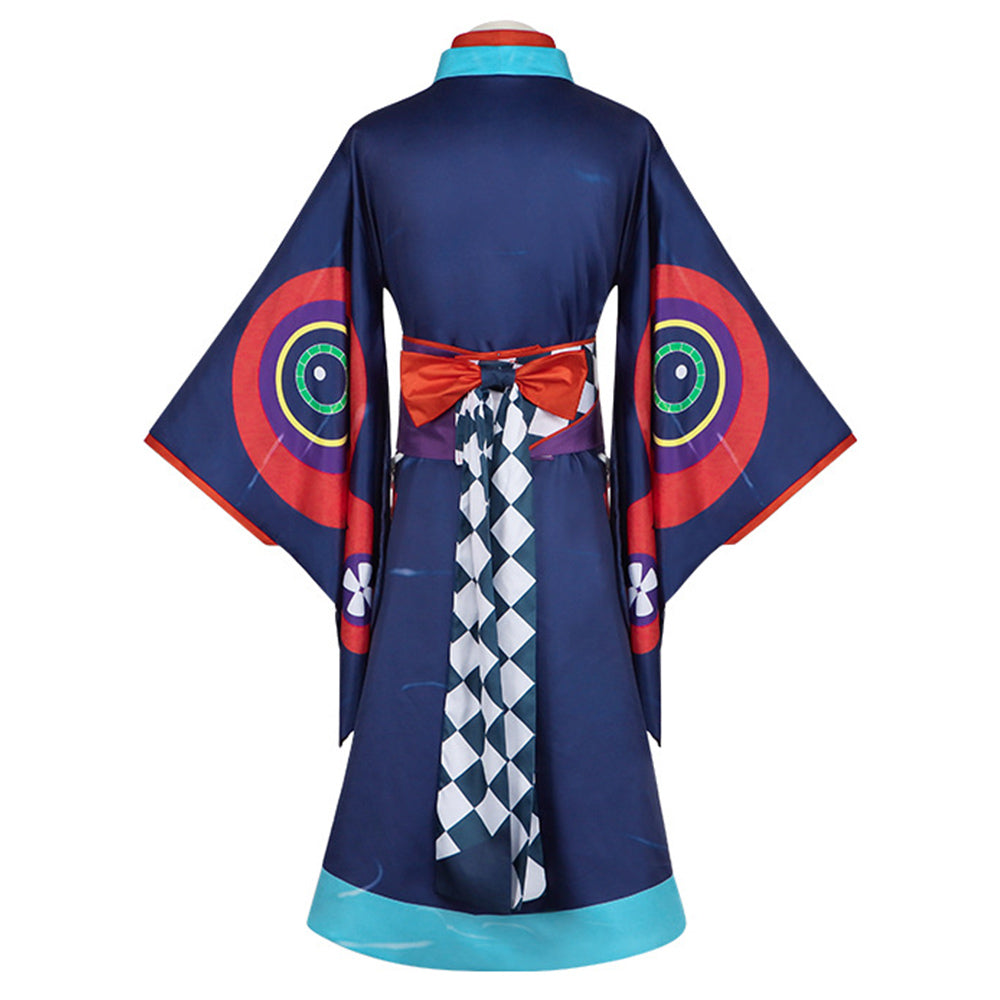 Mononoke Zashiki Warashi Tenue Bleue Cosplay Costume