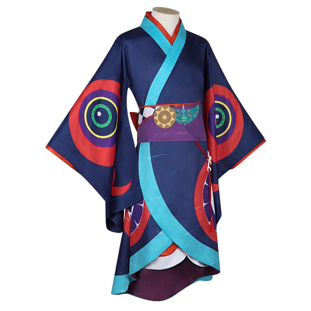 Mononoke Zashiki Warashi Tenue Bleue Cosplay Costume
