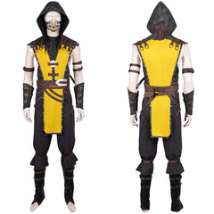 Mortal Kombat Scorpion Tenue Jaune Cosplay Costume