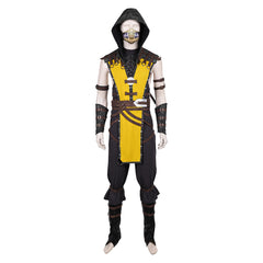 Mortal Kombat Scorpion Tenue Jaune Cosplay Costume