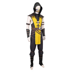Mortal Kombat Scorpion Tenue Jaune Cosplay Costume