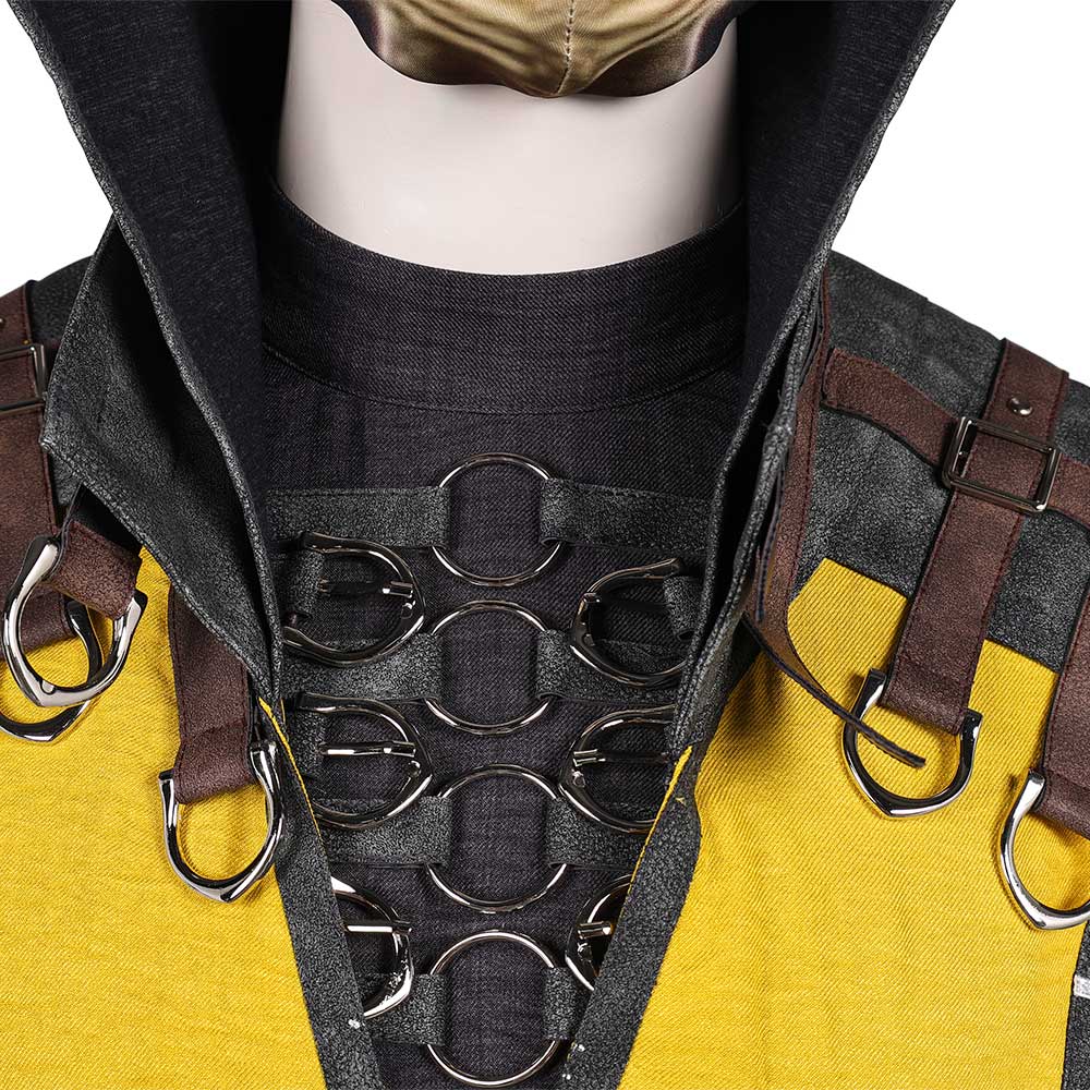 Mortal Kombat Scorpion Tenue Jaune Cosplay Costume